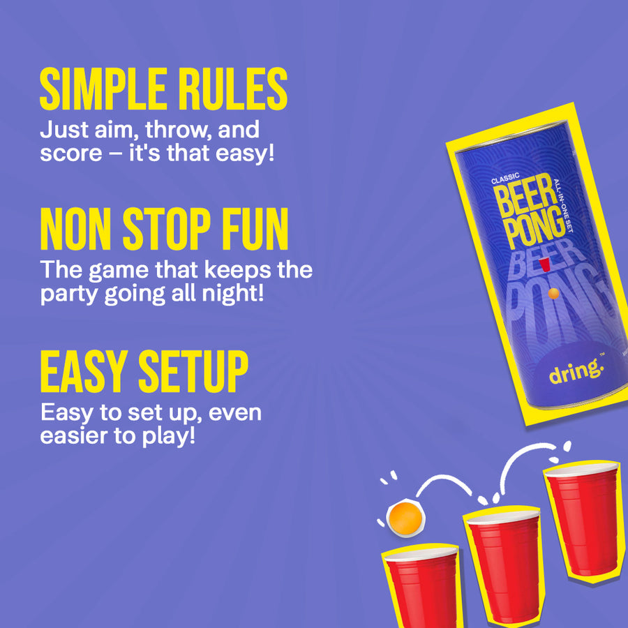 The Classic Beer Pong Set - The OG Party Game!