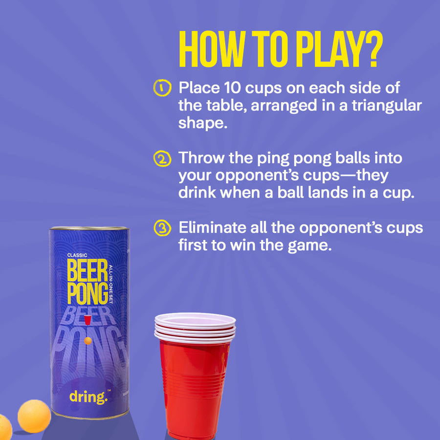 The Classic Beer Pong Set - The OG Party Game!